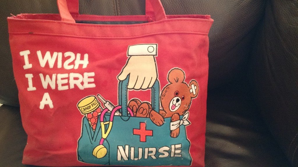 I wish I were a nurse red bag